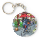 Riding Past the Cafe Key Chains
