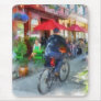 Riding Past the Cafe Mouse Pad