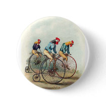 Riding Roosters Pinback Button