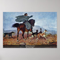 Riding To The Hunt By Franz Krüger Poster