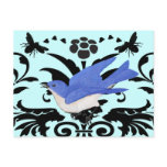 Rielaboration of Vintage Bluebird Illustration postcards