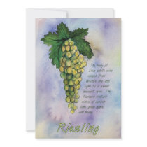 Riesling Wine Grapes Invitation