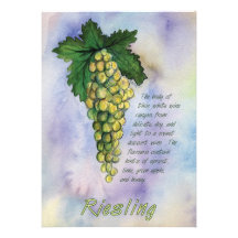 Riesling Wine Grapes Invitation