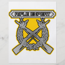 Rifle Expert Badge Personalized Flyer