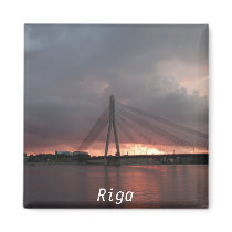 Riga sunset Magnet