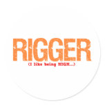Rigger Job Description Round Stickers