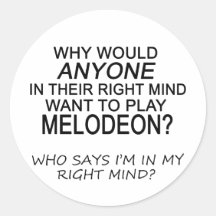 Right Mind Melodeon Round Stickers