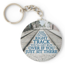 Right Track Quote on Photograph Keychains