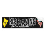 Right Wing Extremist Flags Black Bumper Stickers
