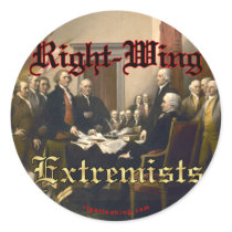 Right-Wing Extremists Round Sticker