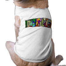 RILEY ~ PERSONALIZED BIG LETTER PET-WARE FOR DOGS! DOGGIE TEE SHIRT