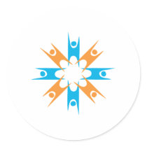 Ring of Happy Humanists Round Sticker