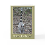 Ring-Tailed Lemur Happy Birthday cards