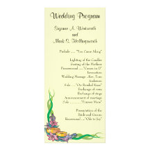 Ring Wedding Programs Rack Card Design