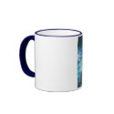 Ringer Mug with Surfing Motif