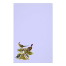 Ringneck Pheasant Family Personalized Stationery