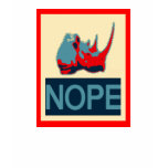 RINO NOPE POSTER TSHIRT