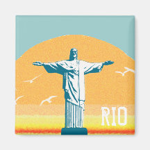 Rio - Corcovado - Jesus Christ the Redeemer Refrigerator Magnets