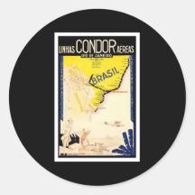 Rio De Janeiro Brazil Linhas Condor Aereas Sticker