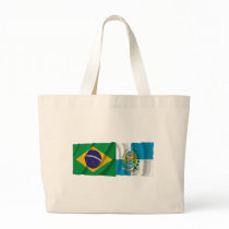 Rio de Janeiro & Brazil Waving Flags Bags