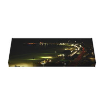 Rio Streets at Night Gallery Wrap Canvas