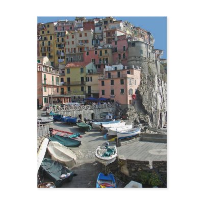 Riomaggiore Village Italy Post Card by cindybee23