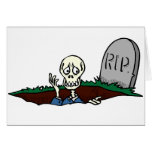 RIP Skeleton Cards