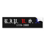 RIP USA, 1776-2009 bumper stickers