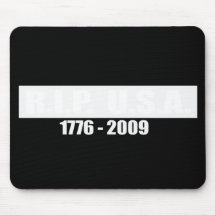 RIP USA - 1776 TO 2009 Bumpersticker Mouse Pad