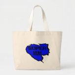 Ripped Super Mum- Black Text/ Purple Tote Bags