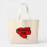 Ripped Super Mum- Black Text/ Red Bags