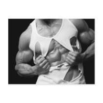 Ripped Tank Top Notecard Postcards