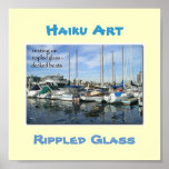 Rippled Glass Haiku Art Print