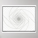 Rising Deosil Fibonacci Spiral posters