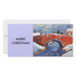 RIVER LANDSCAPE IN SNOW PERSONALIZED PHOTO CARD