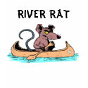 RIVER RAT IN CANOE t-shirts