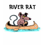 RIVER RAT IN CANOE t-shirts