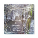 River Snow Scene magnets