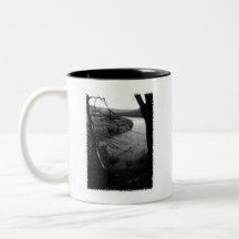 River Taw. Black and White. Coffee Mug
