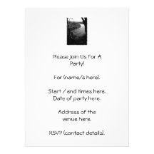 River Taw. Black and White. Personalized Invitation