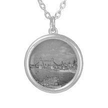 River Thames Art Personalised Necklace