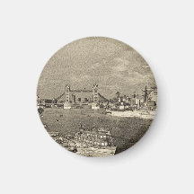 River Thames Art Refrigerator Magnet