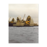 River Thames Barrier London Construction Postcard