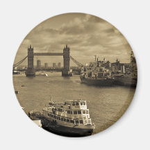 River Thames view Fridge Magnets