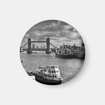 River Thames view Fridge Magnets