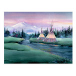 RIVER TIPI CAMP by SHARON SHARPE Postcard