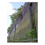 Riverbank wall, River Thames, London Postcard