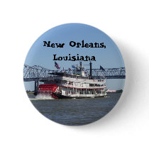 Riverboat in New Orleans Pinback Buttons