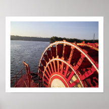 Riverboat Wheel Poster