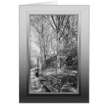 Riverside Park BW Greeting Card